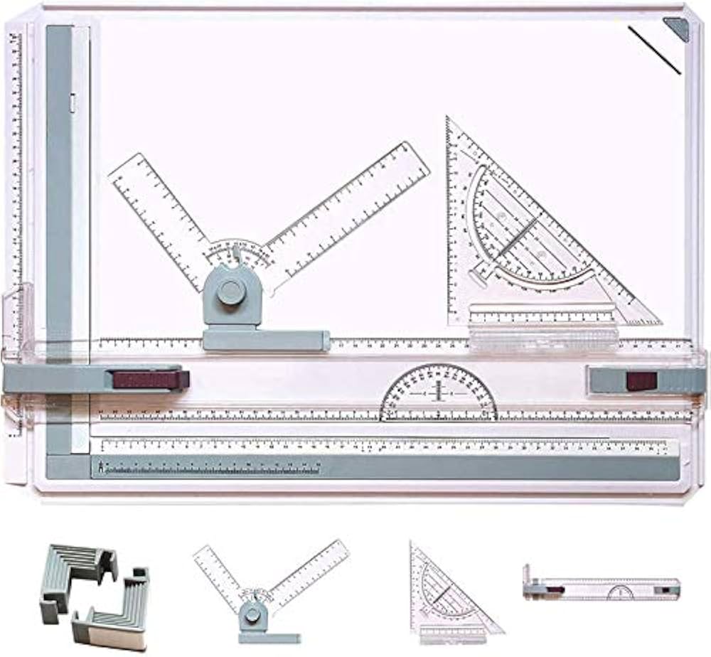 製図板(A2)、設計製図セット Amazon | 製図板 建築士 A2 建築製図板 平行定規 マグネット製図